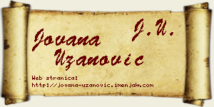 Jovana Uzanović vizit kartica